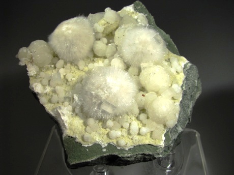 Okenite, Gyrolite - Nashik quarry, Maharashtra, India
