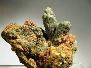 Prase Quartz, Andradite - Dal'negosk Mine, Russia