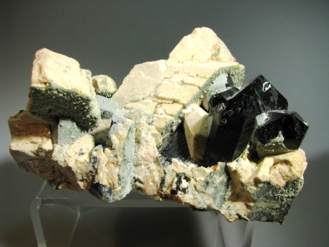 Black Quartz, Orthoclase - Wulian Co., Rizhao, Shangdong, China
