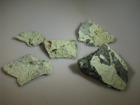 Lizardite from Monte Tre Abati (Italy) -  lot of 5 pieces